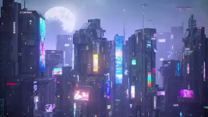 Scifi Building Cyberpunk Futuristic Building Vol 3 Low-poly 3D model