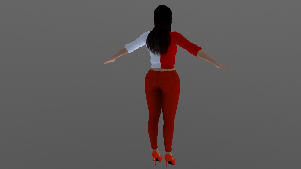 Realistic Girl  3D model_1