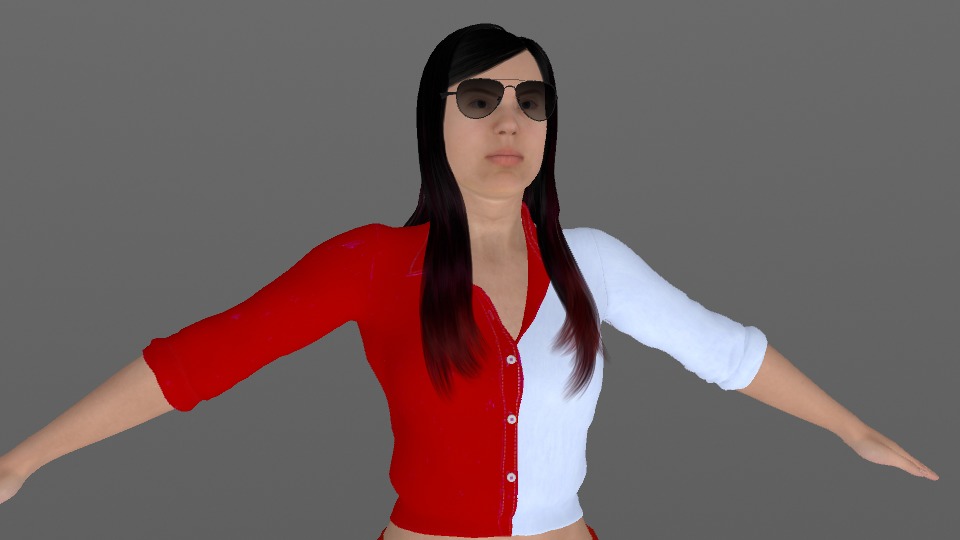 Realistic Girl  3D model_2