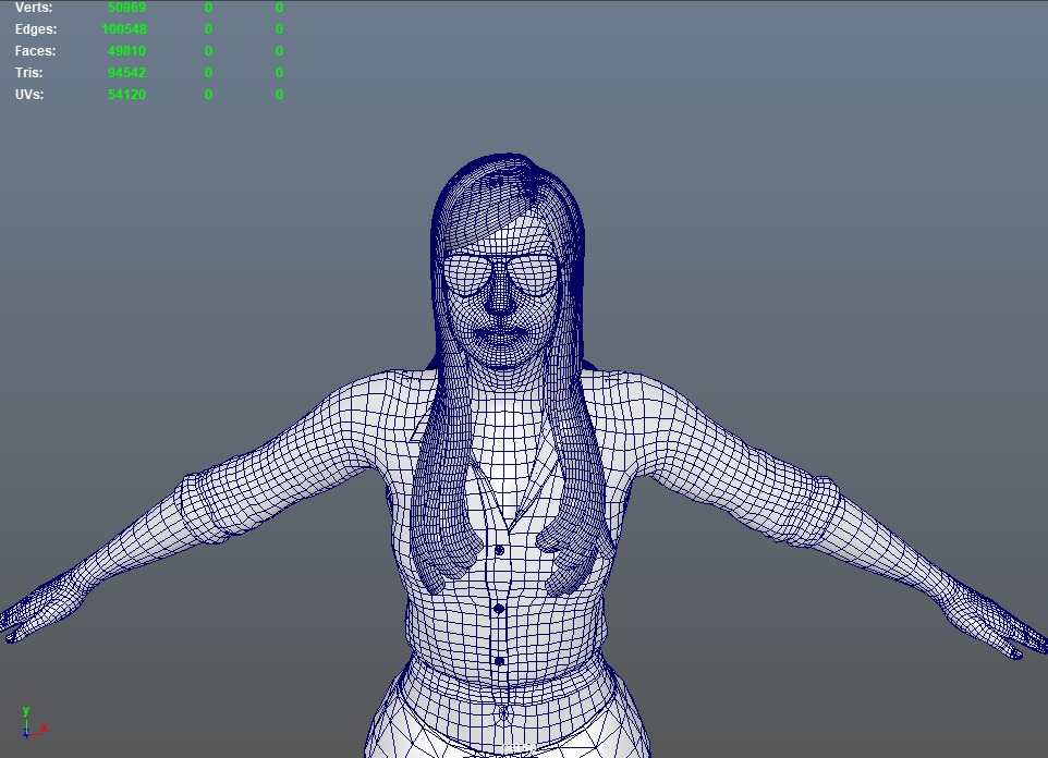 Realistic Girl  3D model_4