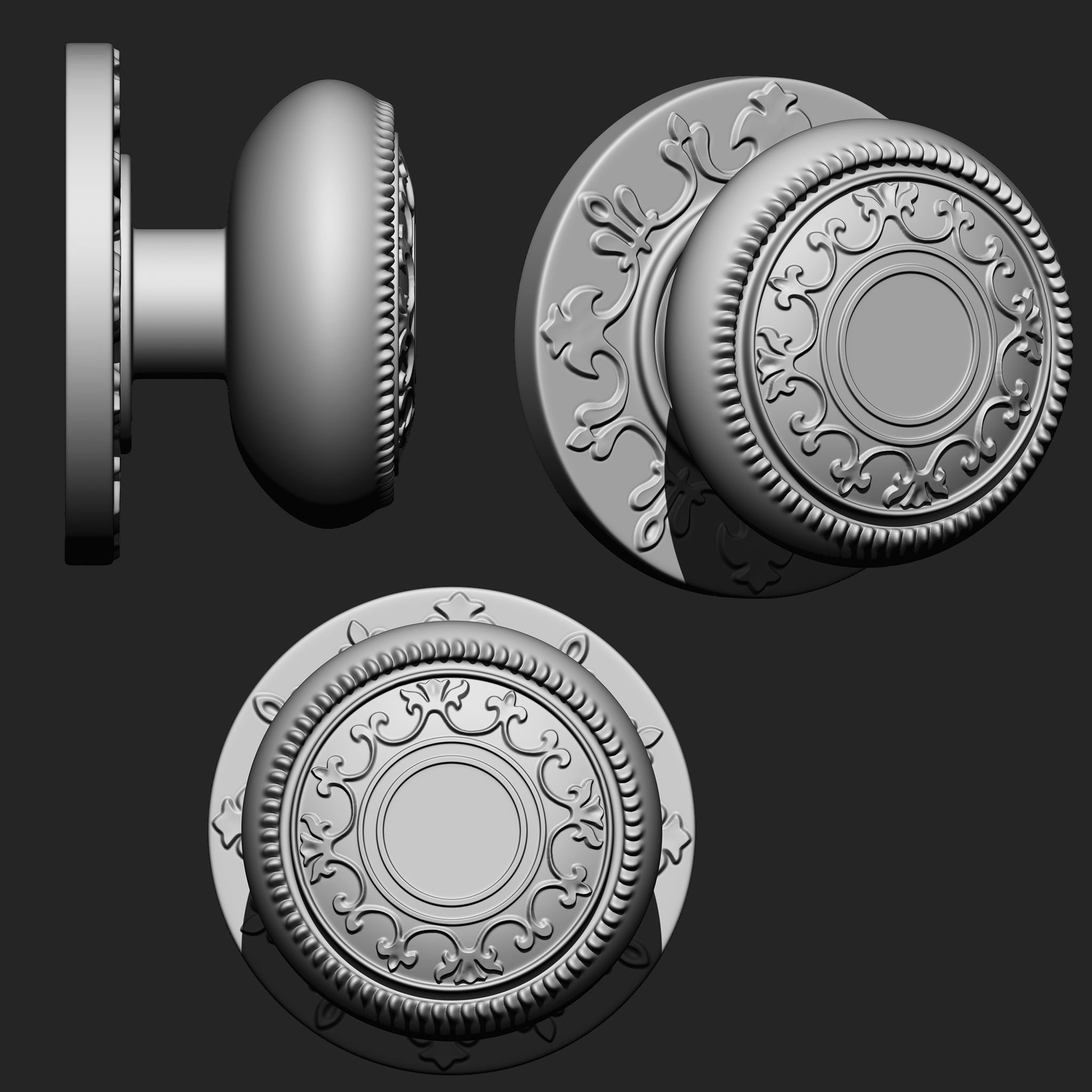 Door Hardware IMM Brush Pack 14 in One 3D model_1
