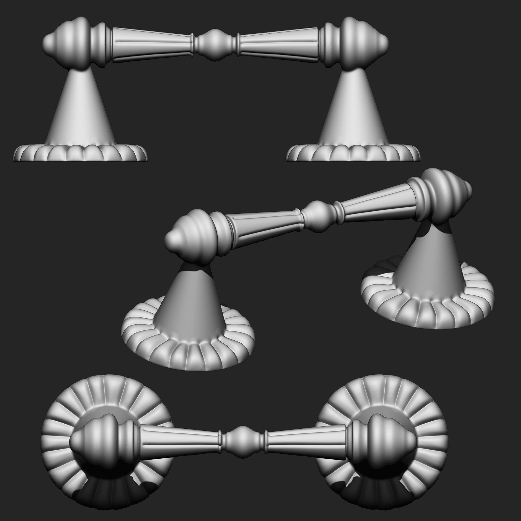 Door Hardware IMM Brush Pack 14 in One 3D model_12