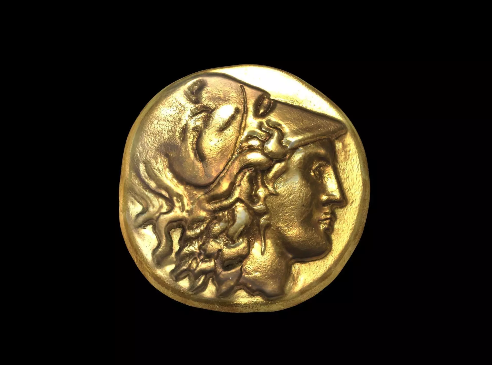 Alexander the great stater coin third century BCE 3D print model