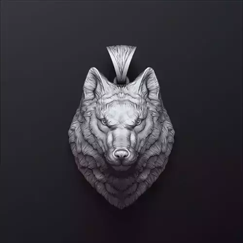 Wolf Head Pendant