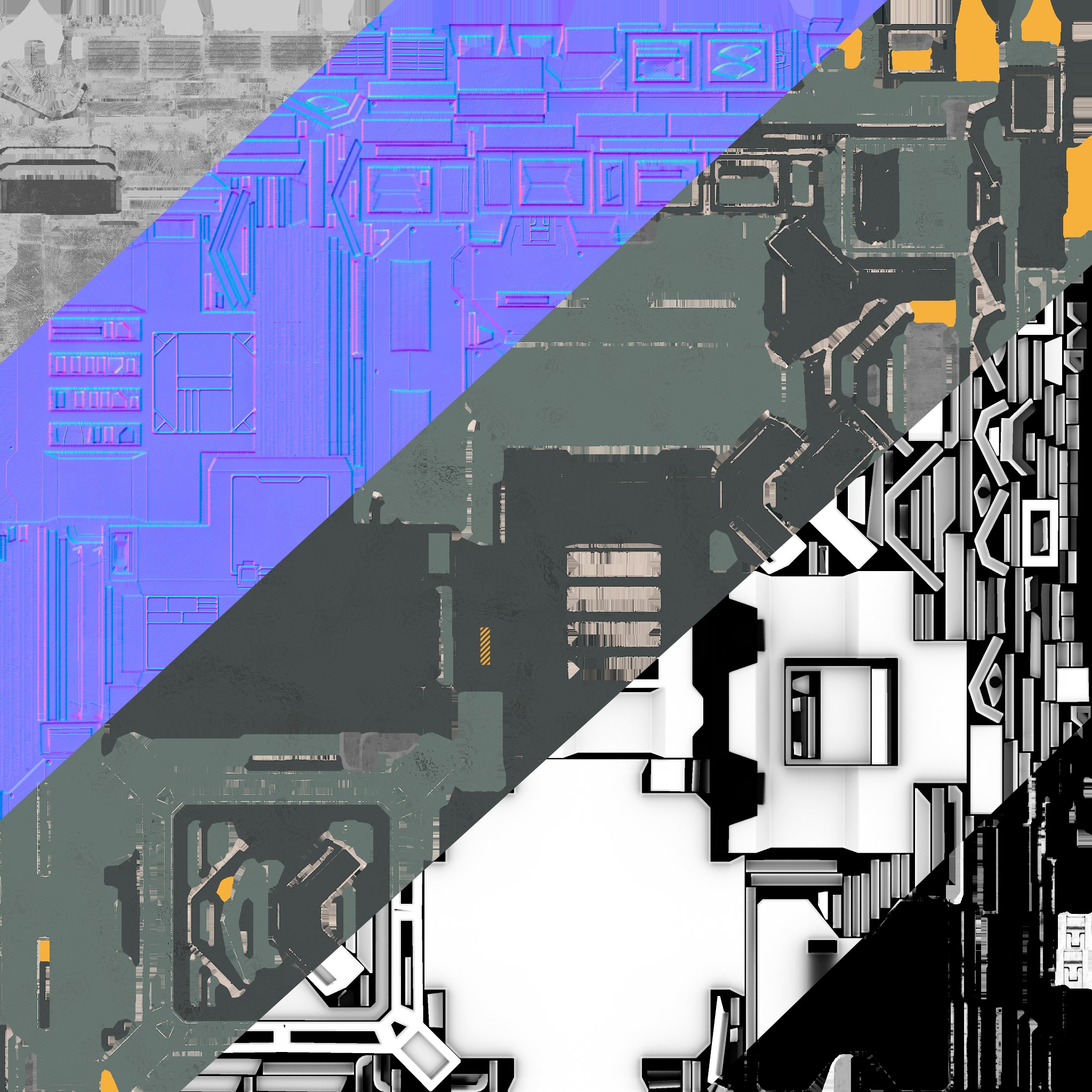 Scifi Crate Low-poly 3D model_4