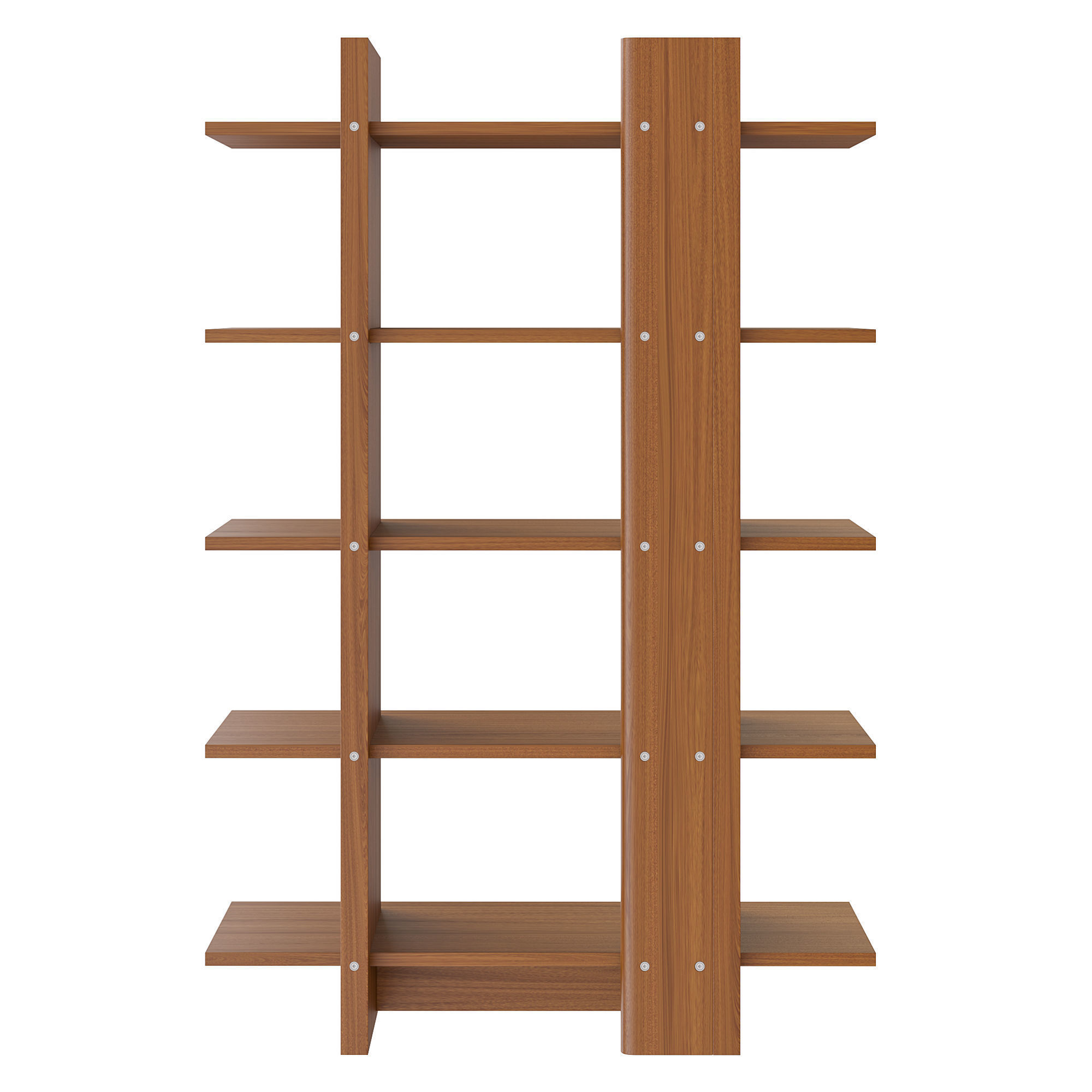 Torme 48 Open Bookcase - Smoked Oak Low-poly 3D model_3