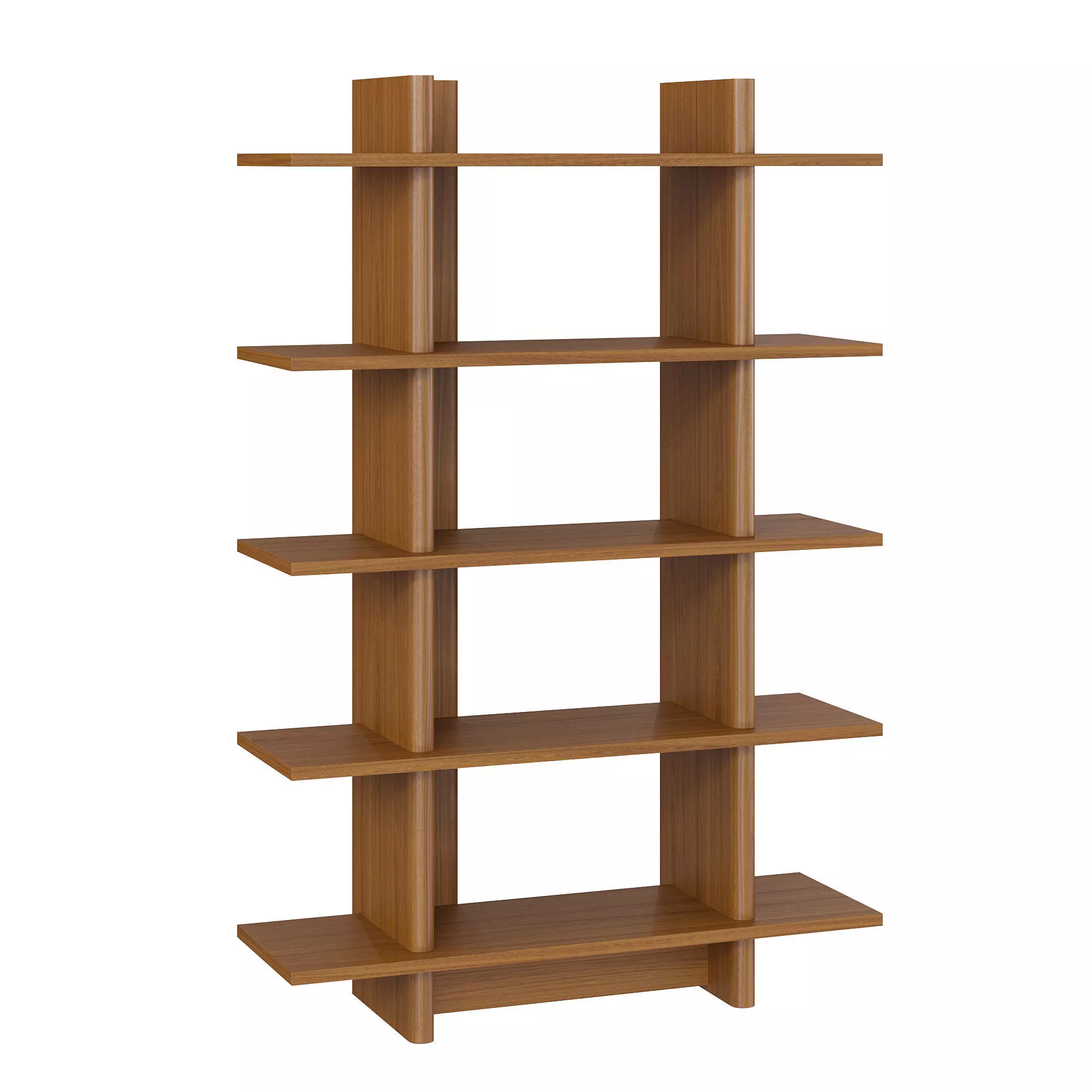 Torme 48 Open Bookcase - Smoked Oak Low-poly 3D model_0