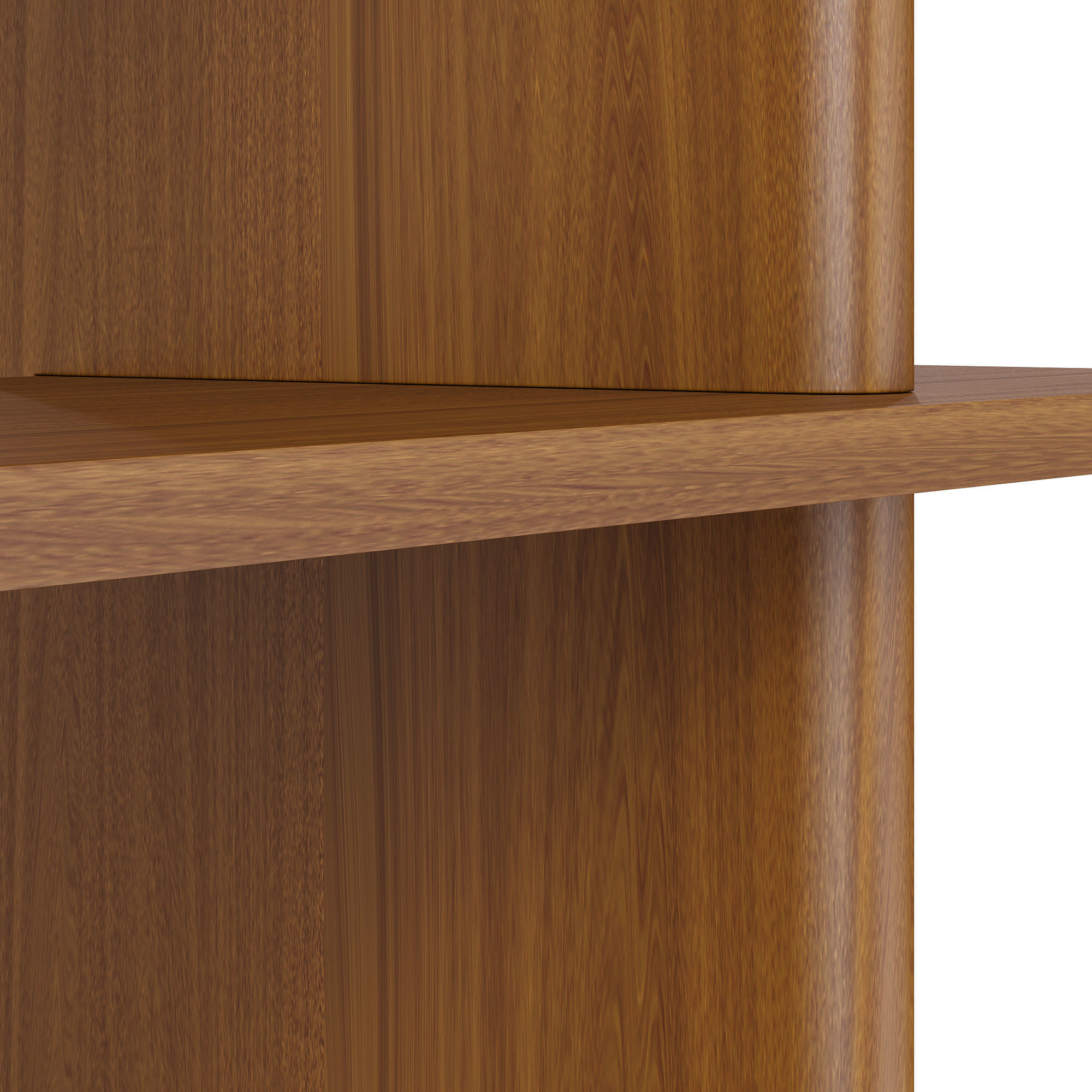 Torme 48 Open Bookcase - Smoked Oak Low-poly 3D model_7
