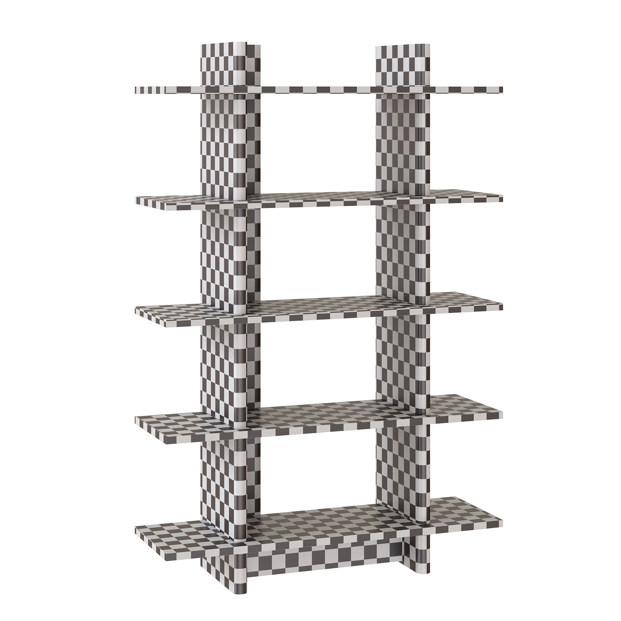 Torme 48 Open Bookcase - Smoked Oak Low-poly 3D model_4