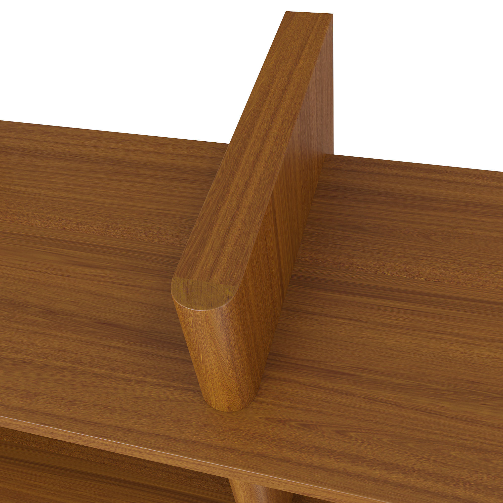 Torme 48 Open Bookcase - Smoked Oak Low-poly 3D model_8