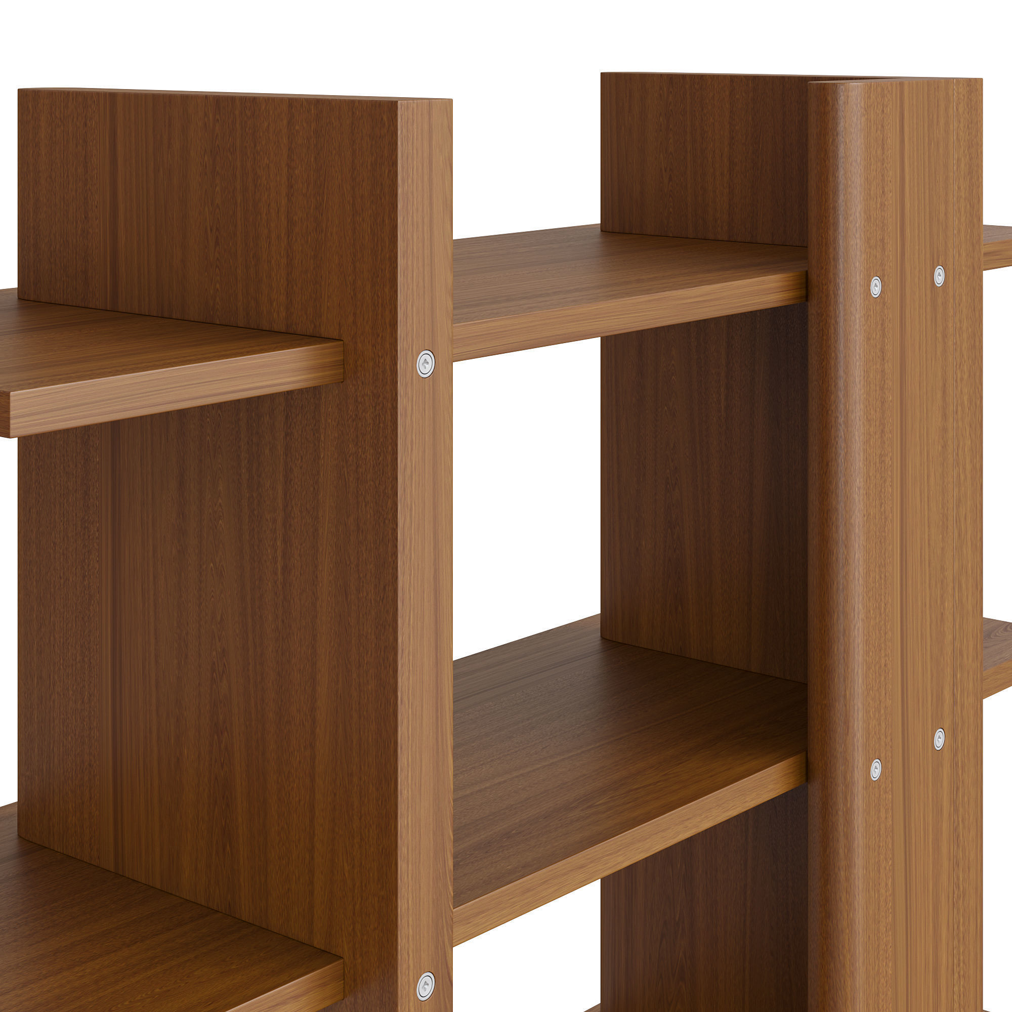 Torme 48 Open Bookcase - Smoked Oak Low-poly 3D model_9