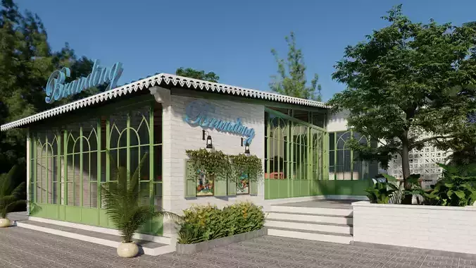 French Restaurant 3D Model 3D model