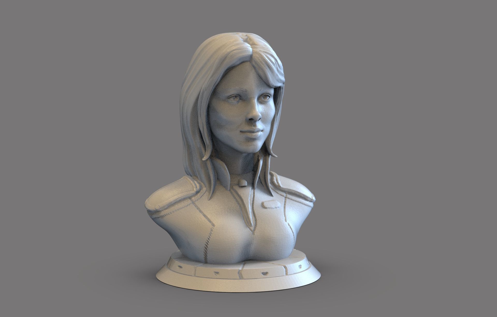 AI Assistant Bust 3D print model_2