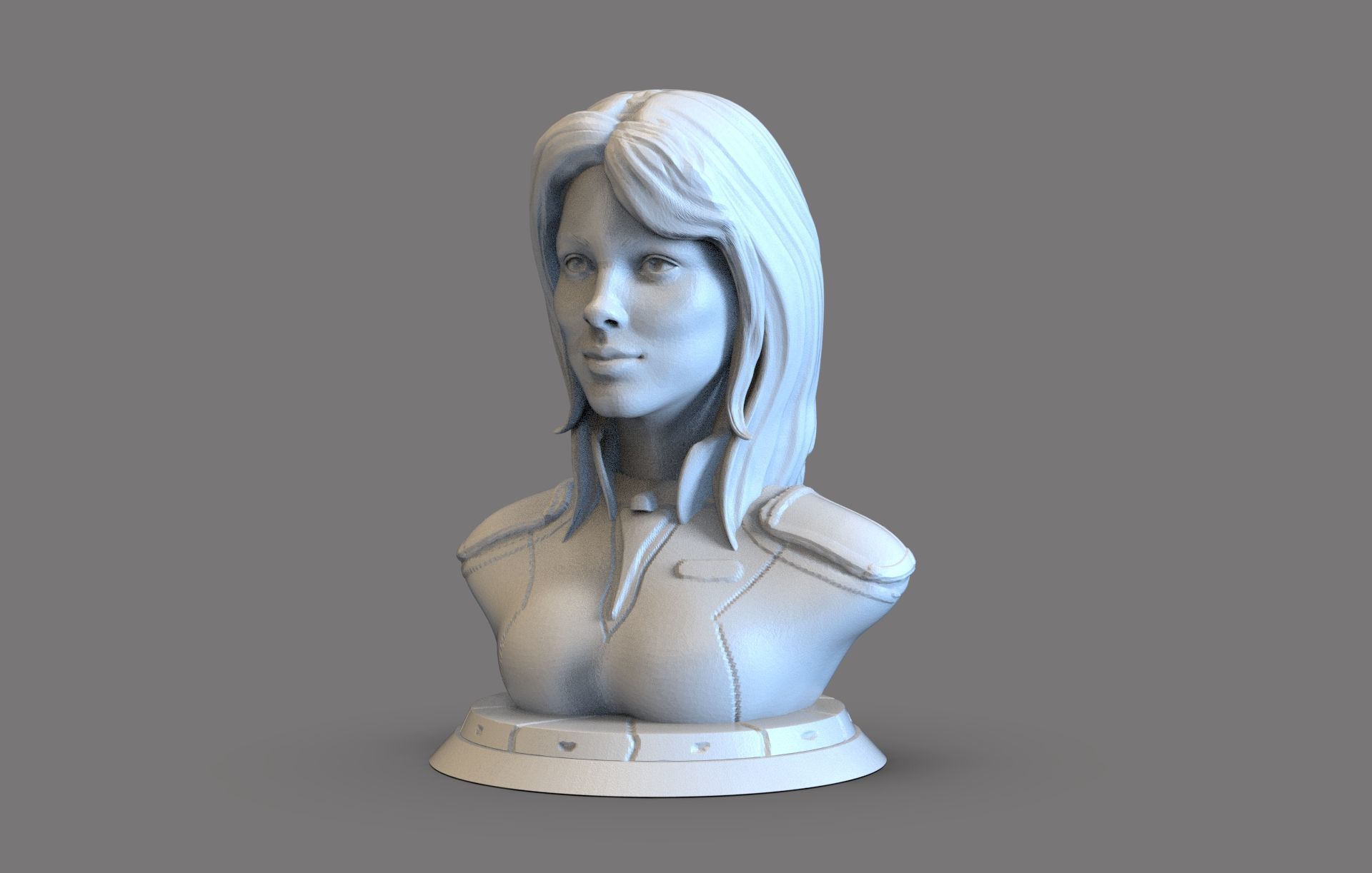 AI Assistant Bust 3D print model_3