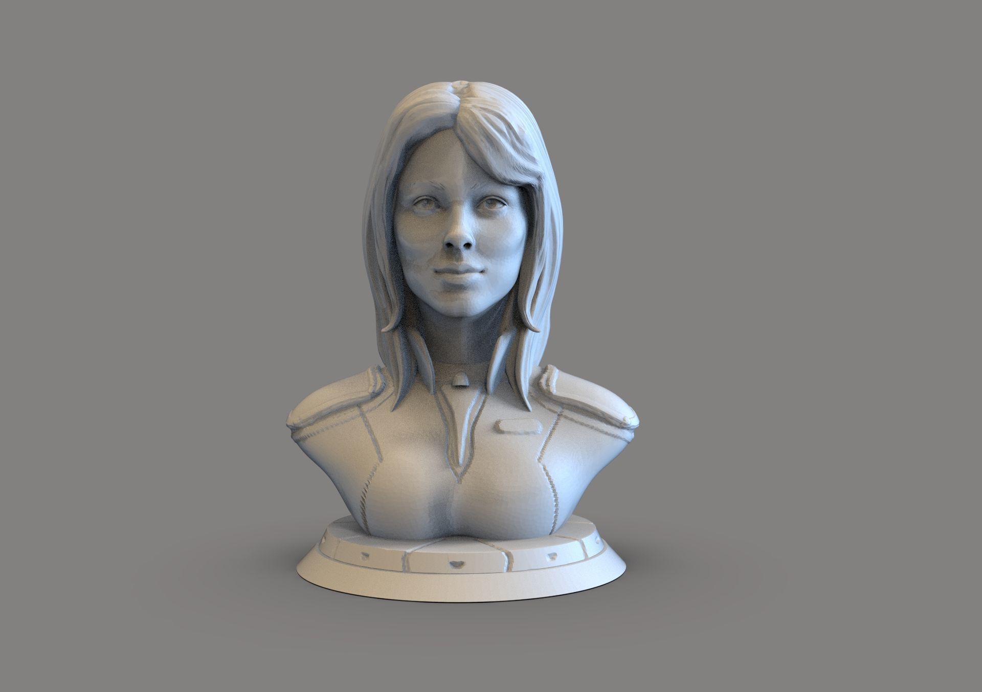 AI Assistant Bust 3D print model_4