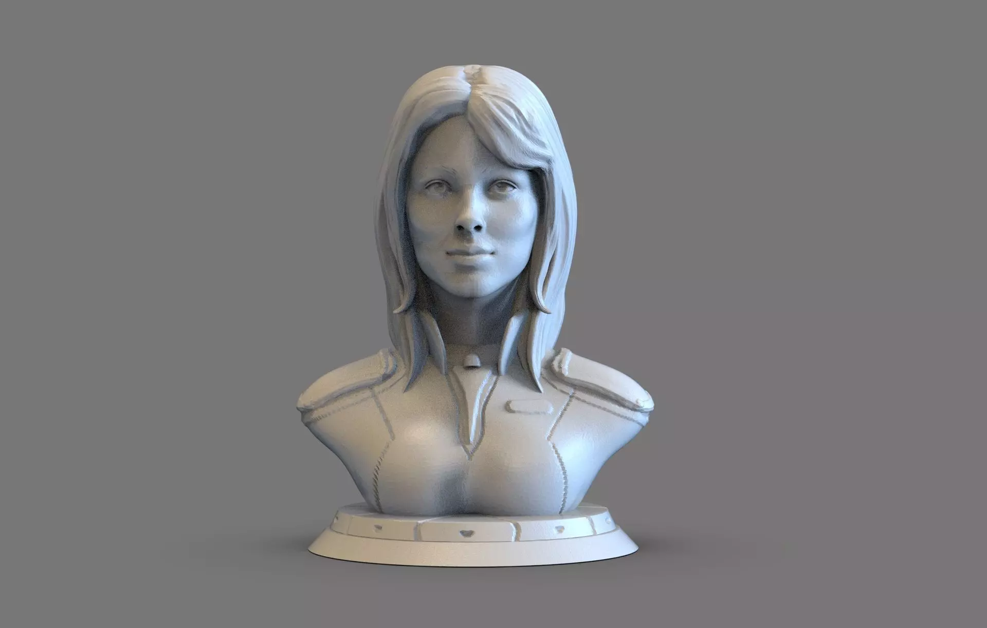 AI Assistant Bust 3D print model_0