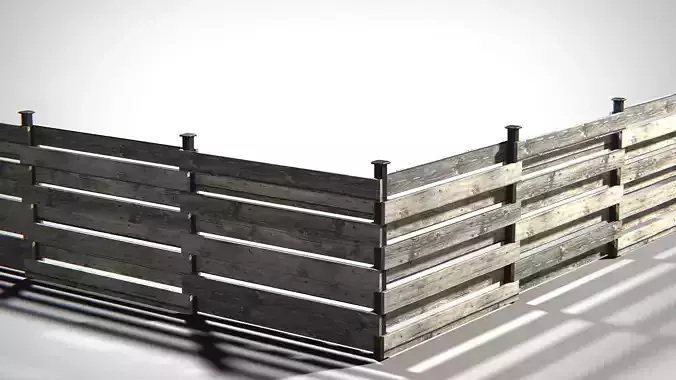 Wooden Planks Fence PBR
