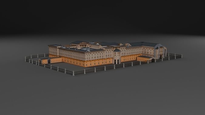 Low Poly Buckingham Palace 3D Model 3D model