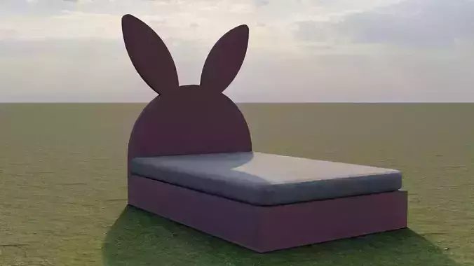  bunny-shaped bed for children