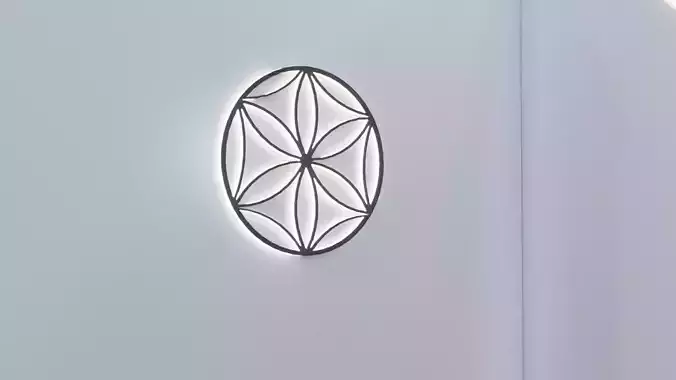 Decorative wall lamp with flower pattern