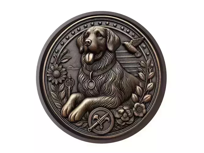 Dog Animal Medallion
