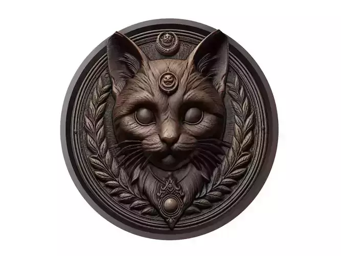 Cat Animal Medallion
