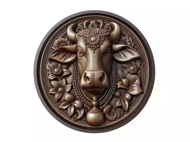Cow Animal Medallion