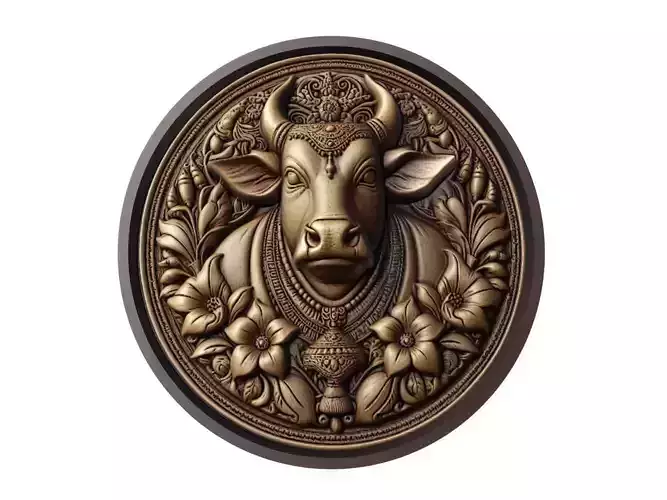 Cow Animal Medallion