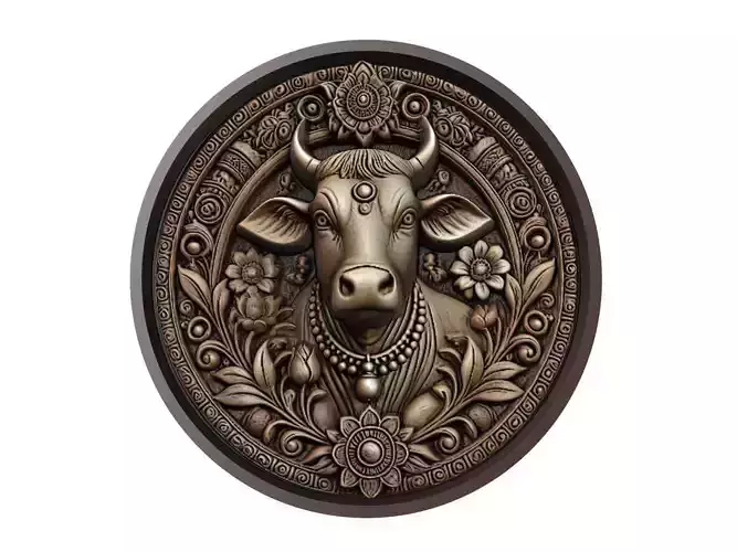 Cow Animal Medallion