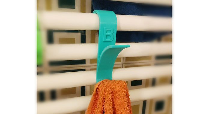  Alphabet Wall Hooks 3D Printable Towel Hanger Set  3D Model Collection