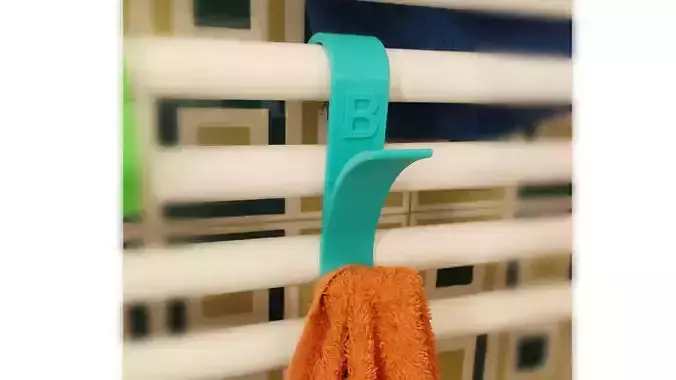  Alphabet Wall Hooks 3D Printable Towel Hanger Set  3D Model Collection