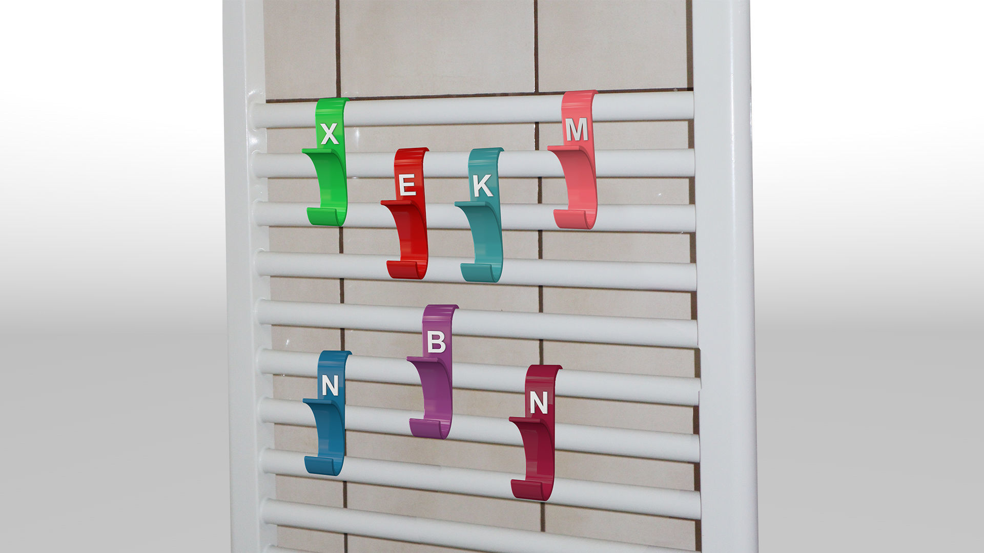 Alphabet Wall Hooks 3D Printable Towel Hanger Set  3D Model Collection_5