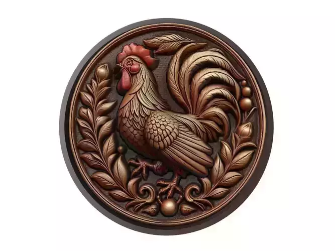 Chicken Animal Medallion