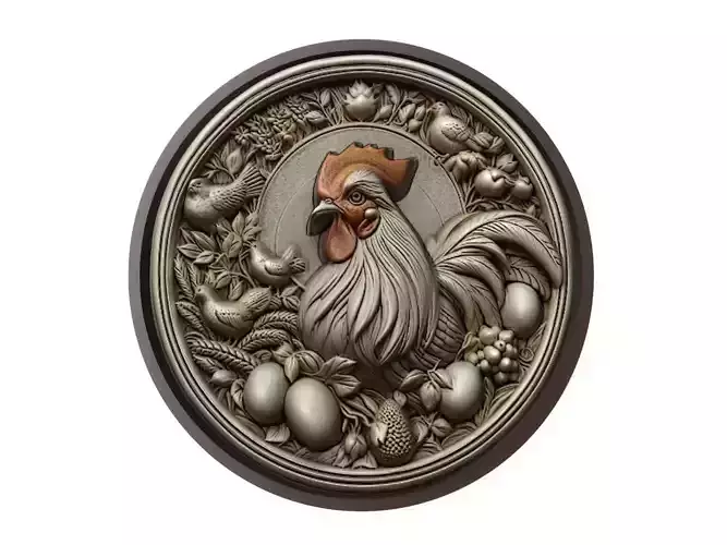 Chicken Animal Medallion