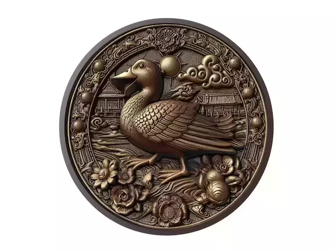 Duck Animal Medallion