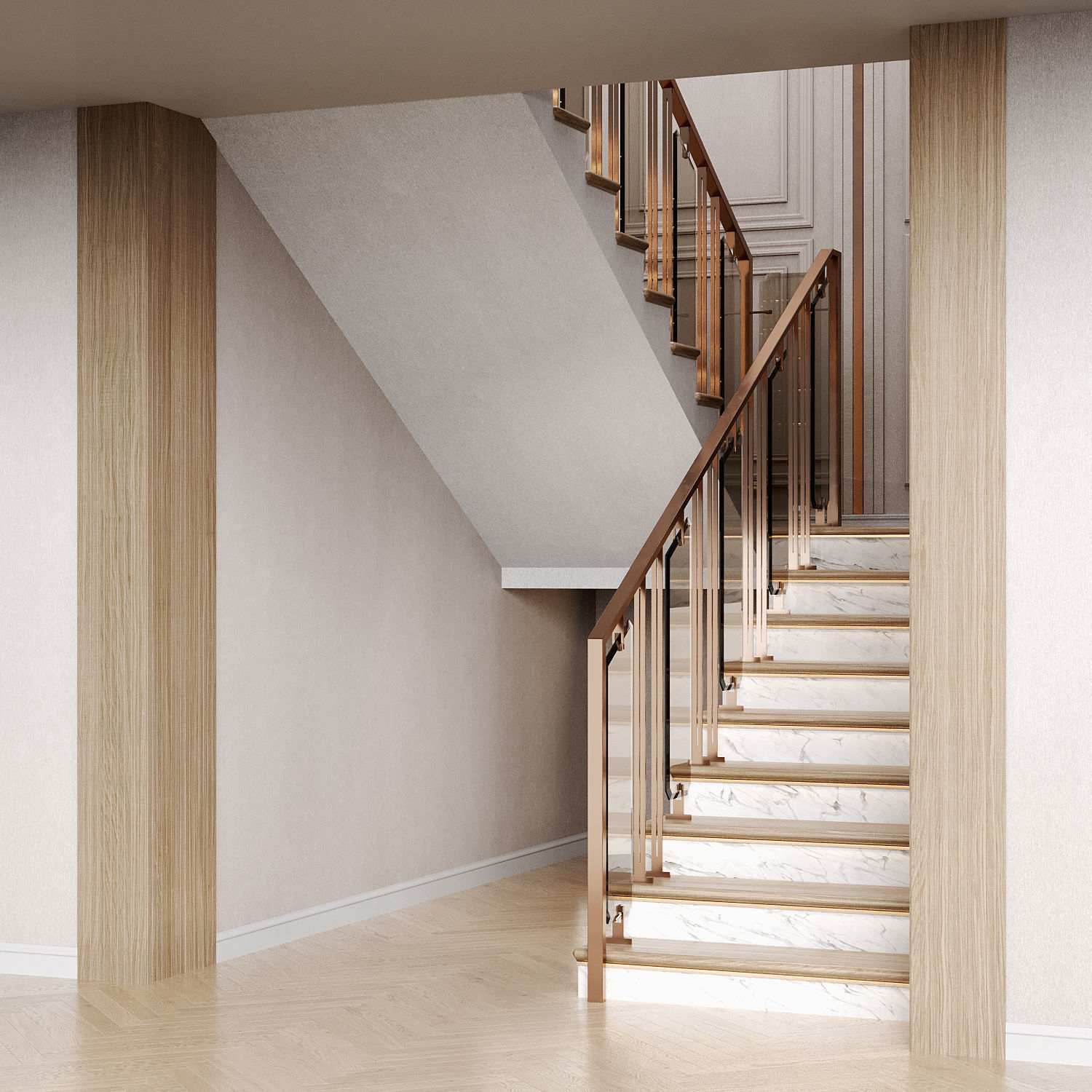 Modern staircase 31 3D model_4