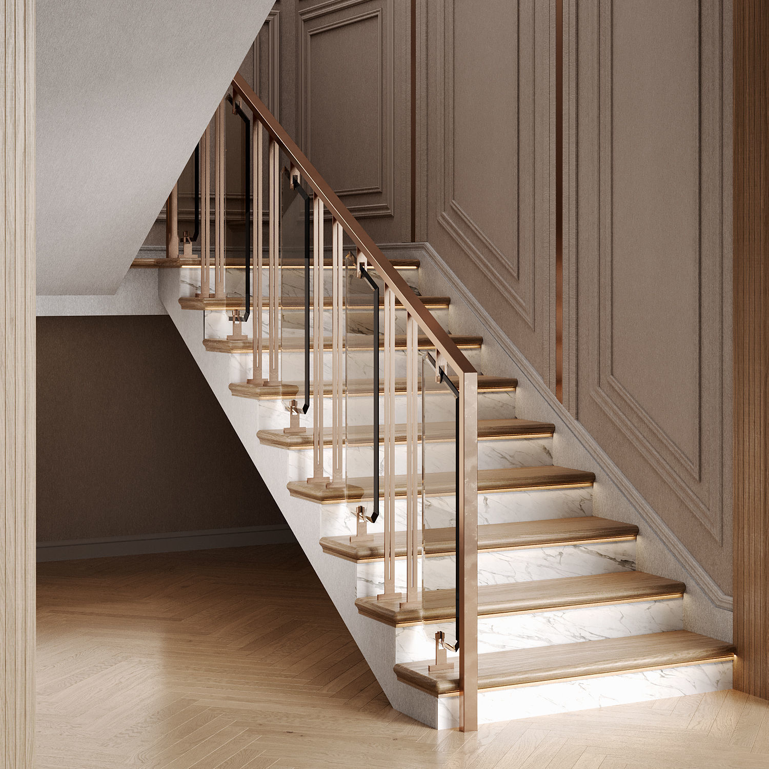 Modern staircase 31 3D model_2