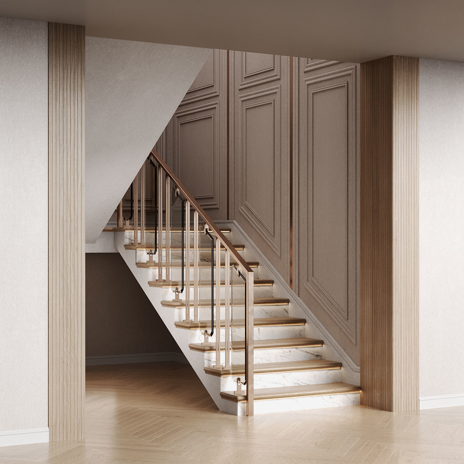 Modern staircase 31 3D model_1
