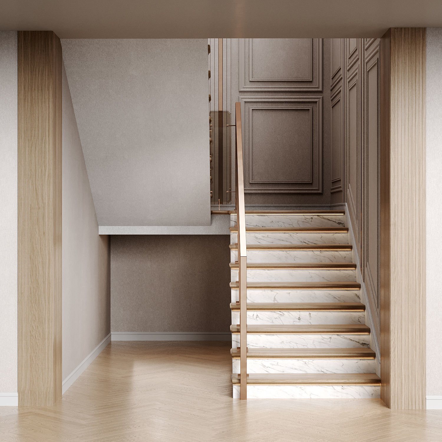 Modern staircase 31 3D model_3