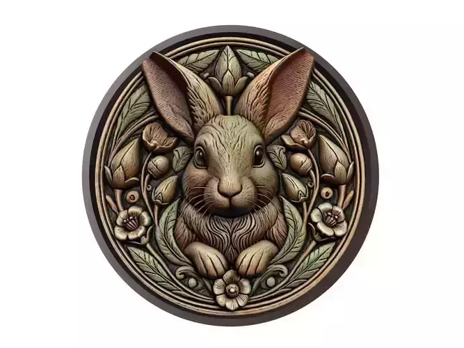 Rabbit Animal Medallion