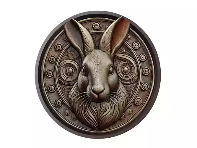 Rabbit Animal Medallion