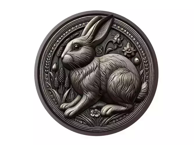 Rabbit Animal Medallion