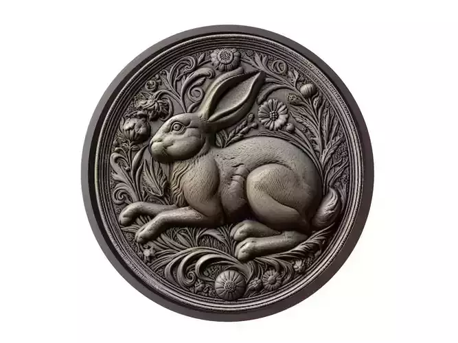 Rabbit Animal Medallion