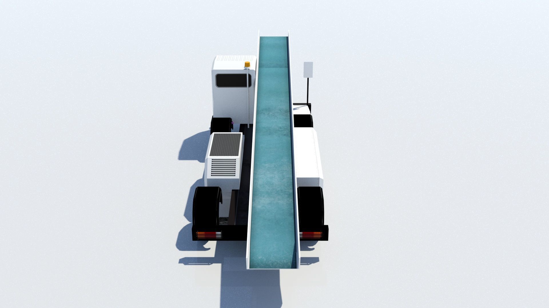 Darmec Belt Baggage Loader AIrport Low-poly 3D model_3