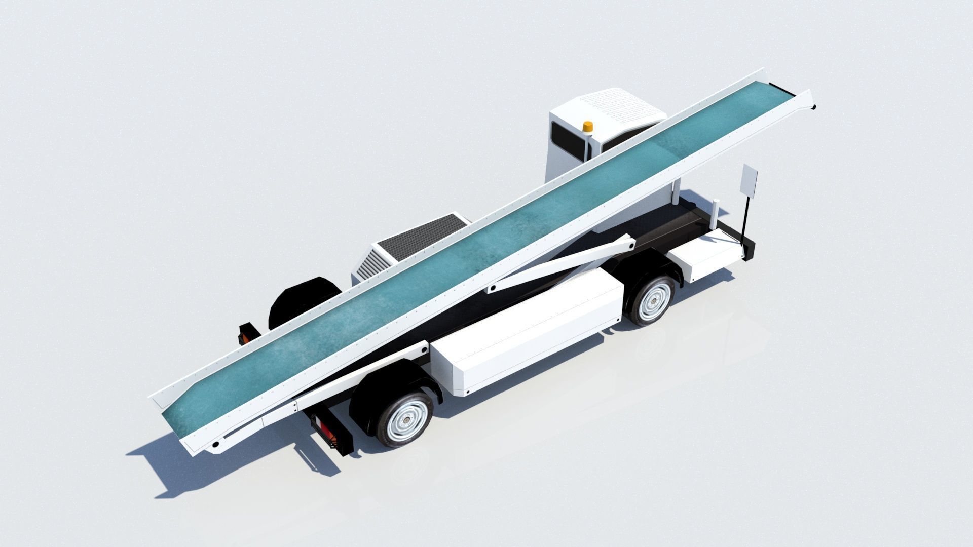 Darmec Belt Baggage Loader AIrport Low-poly 3D model_4