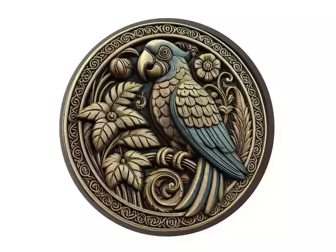Parrot Animal Medallion