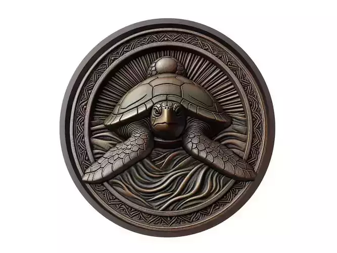 Turtle Animal Medallion