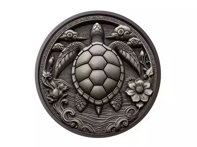 Turtle Animal Medallion