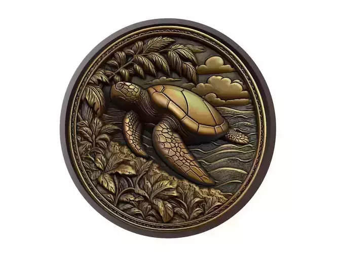 Turtle Animal Medallion