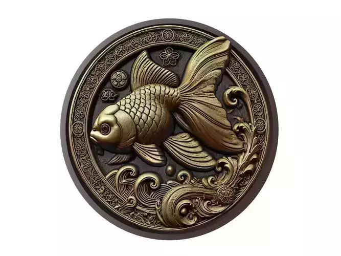Goldfish Animal Medallion